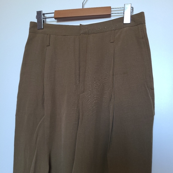 Zara - Lyocell Camel Brown Pants - Size S - Picture 3 of 9